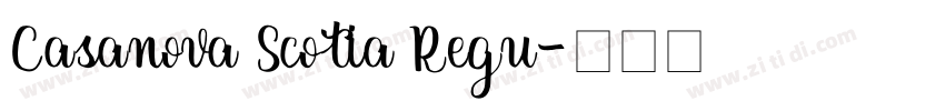 Casanova Scotia Regu字体转换